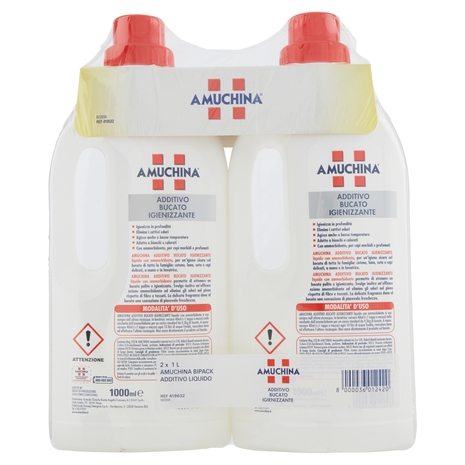 Amuchina Bucato Additivo Igienizzante con Ammorbidente 2x1000ml
